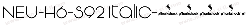 NEU-H6-S92 Italic字体转换